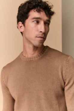 Girocollo Vintage in Lana Merino Extrafine - BISCOTTO