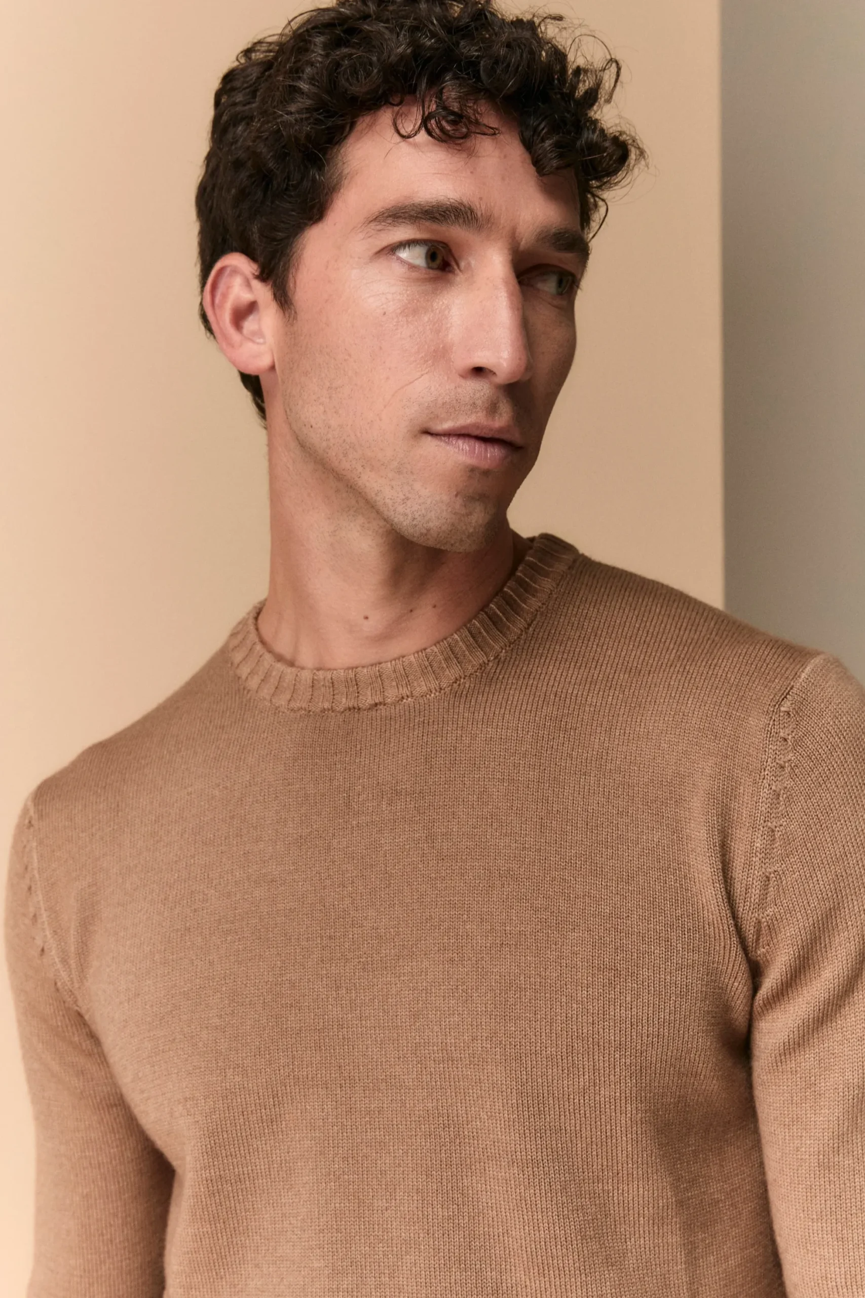 Girocollo Vintage in Lana Merino Extrafine - BISCOTTO