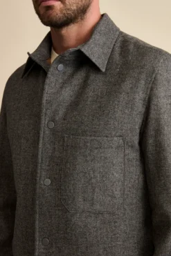 Giubbino Overshirt in Misto Lana - GRIGIO SPIGATO