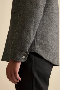 Giubbino Overshirt in Misto Lana - GRIGIO SPIGATO