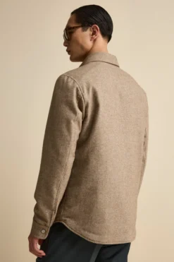 Giubbino Overshirt in Misto Lana - MARRONE SPIGATO