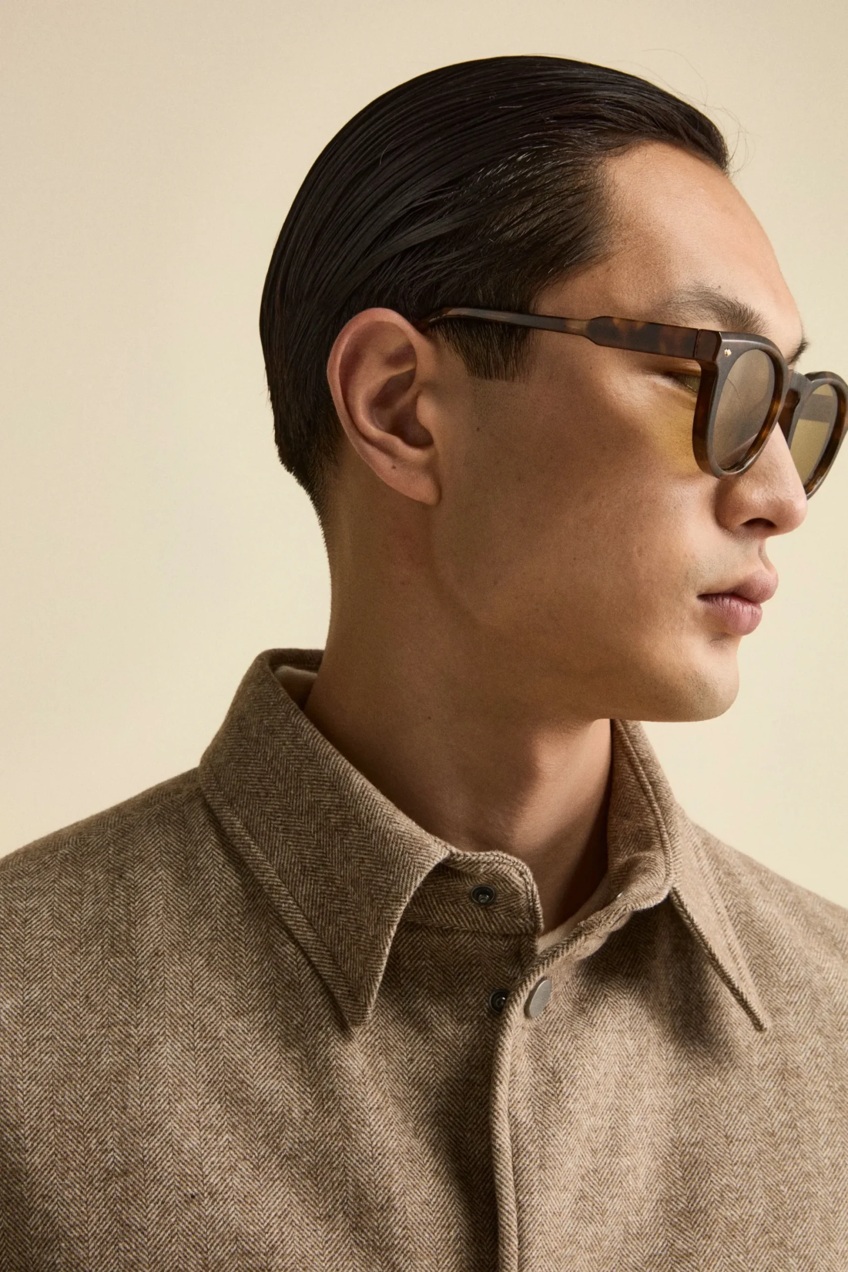 Giubbino Overshirt in Misto Lana - MARRONE SPIGATO