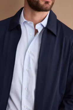 Giubbino Worker in Jersey con Zip - BLU