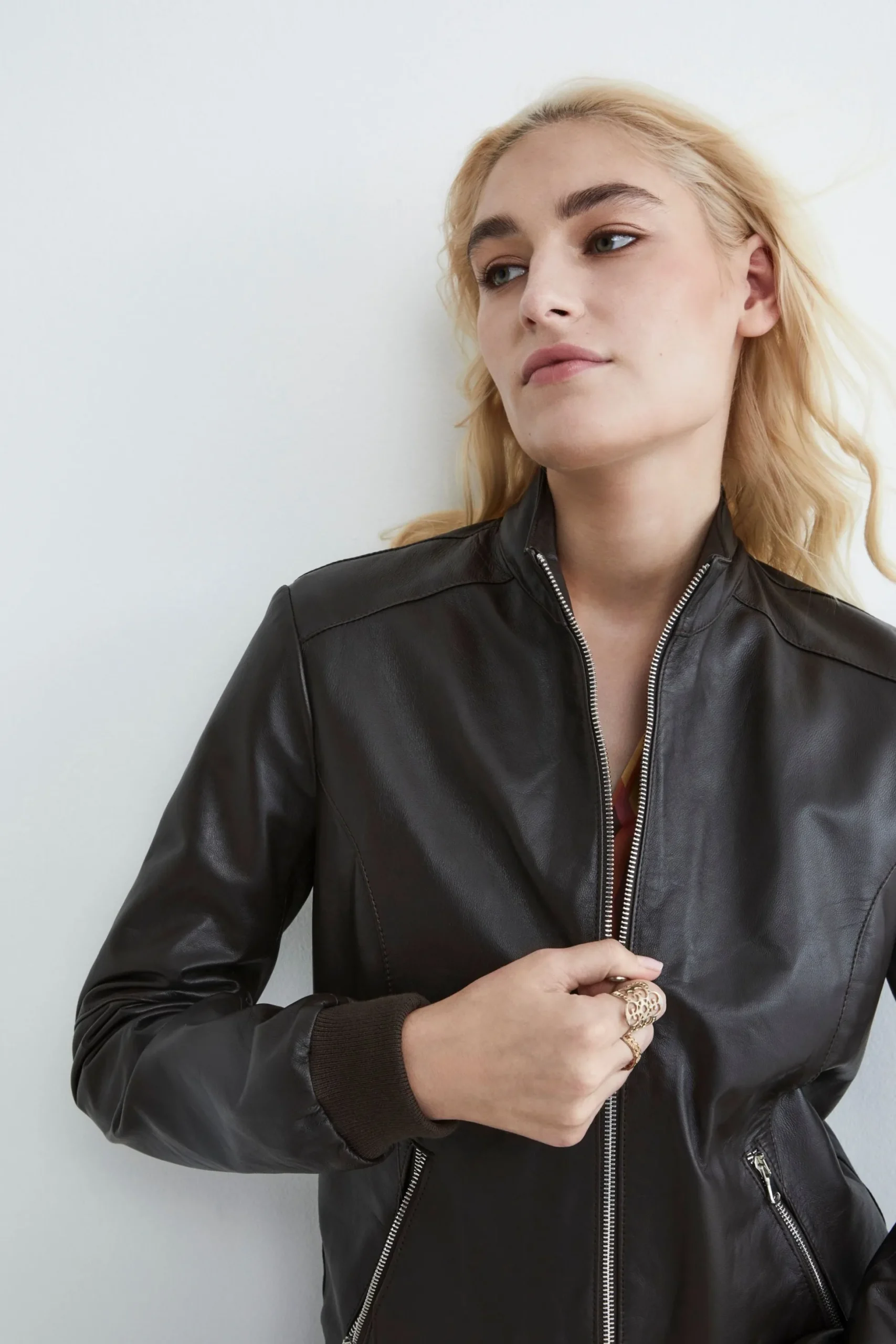 Giubbotto bomber in pelle - T.MORO