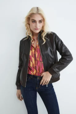 Giubbotto bomber in pelle - T.MORO