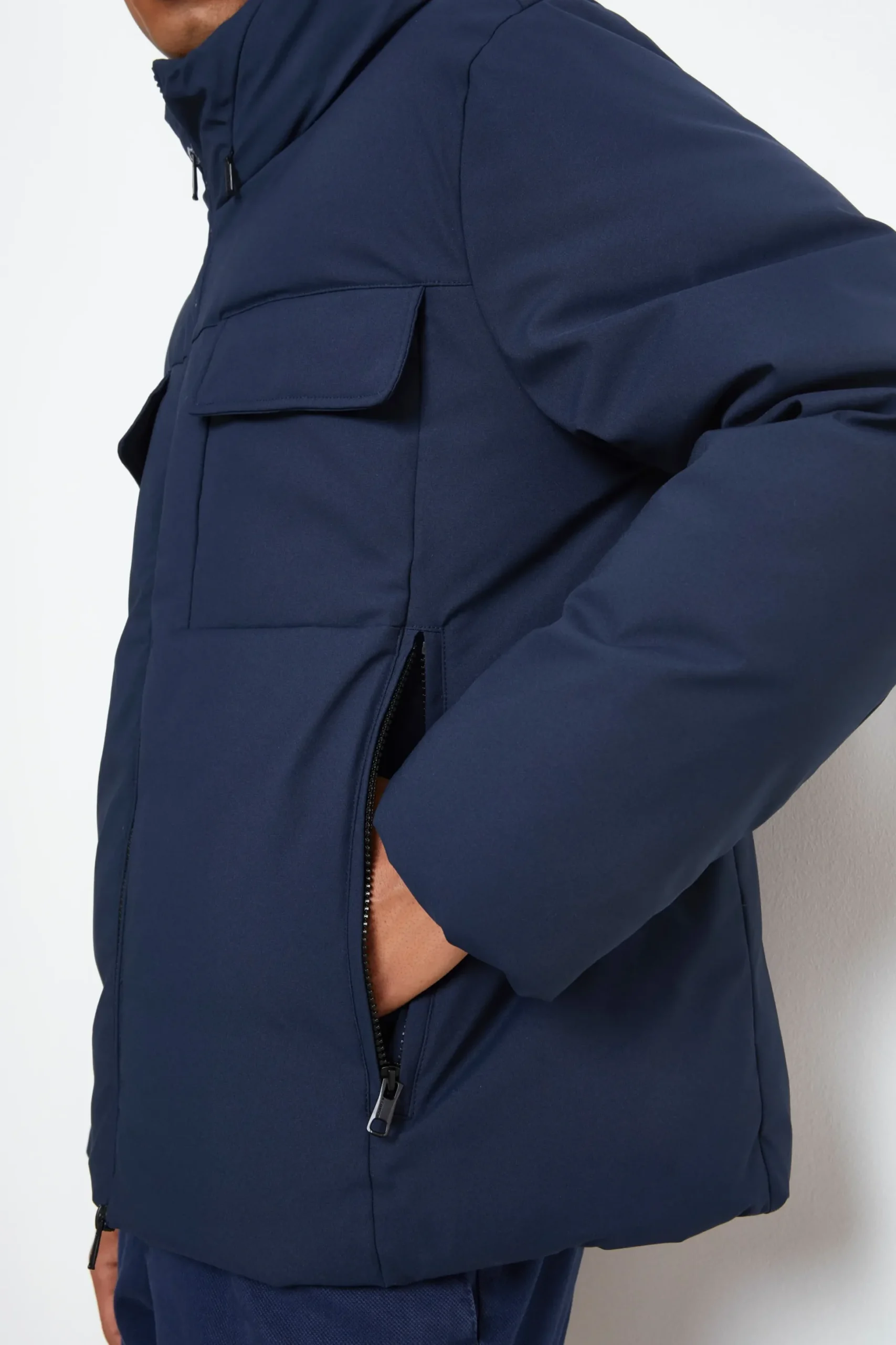 Giubbotto Corto con Tasche - BLU