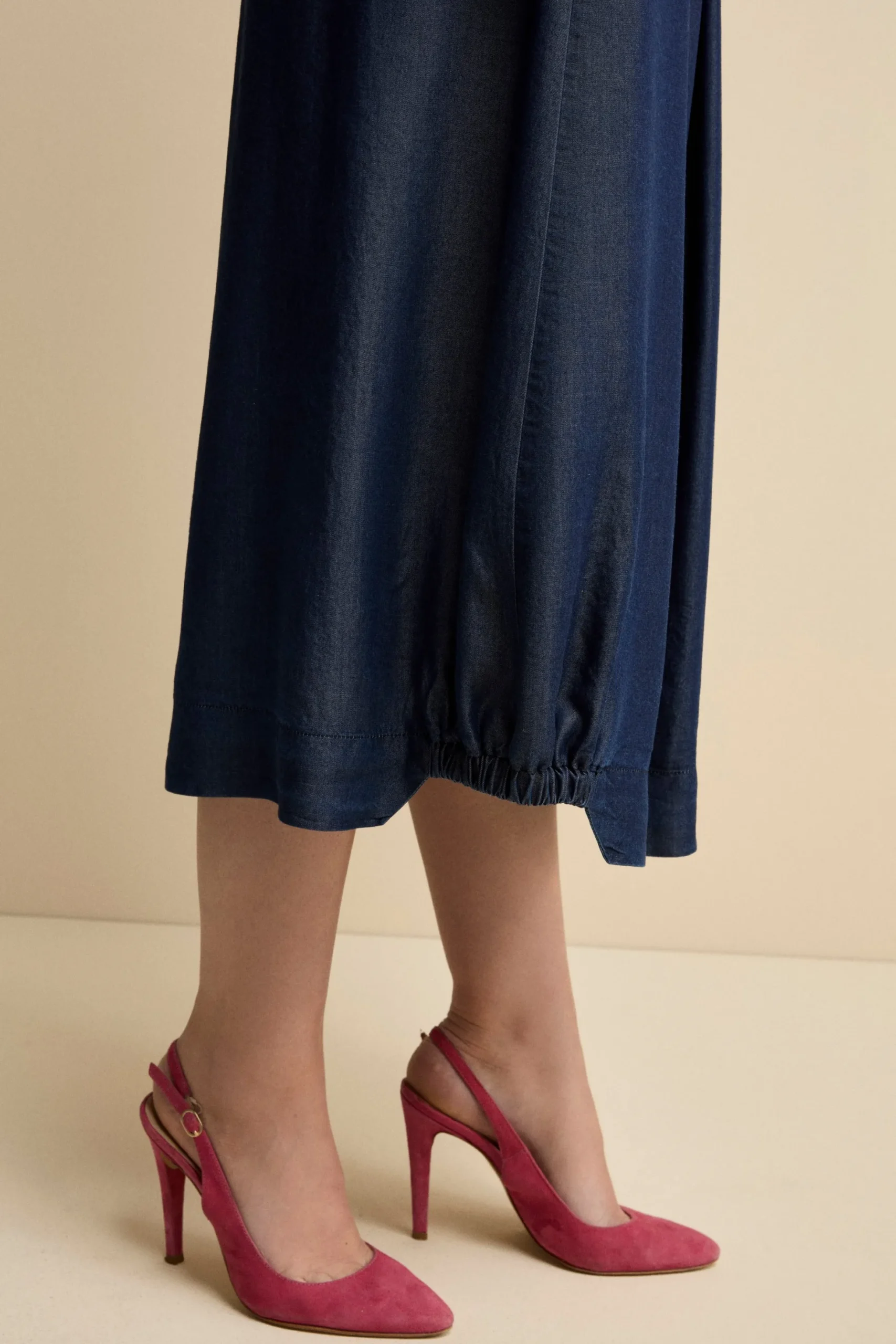 Gonna Fluida con Tasche - BLU