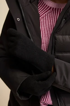 Guanti in cashmere - NERO