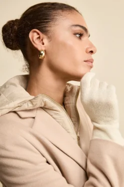 Guanti in cashmere - PANNA