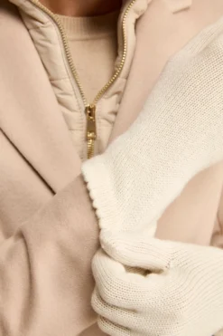 Guanti in cashmere - PANNA