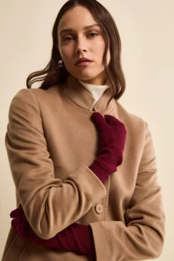 Guanto a Coste in Lana e Cashmere - VINO