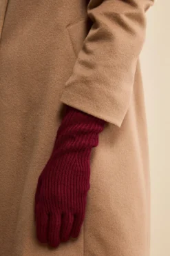 Guanto a Coste in Lana e Cashmere - VINO
