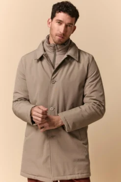 Impermeabile Invernale con Corpetto Staccabile - GRIGIO