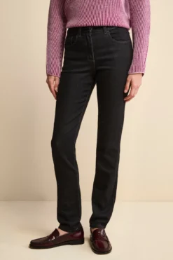 Jeans a Sigaretta Slim Fit in Misto Cotone - NERO