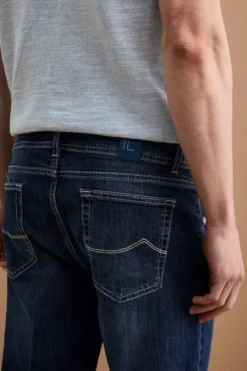 Jeans Slim Fit Cinque Tasche con Risvolto - DENIM