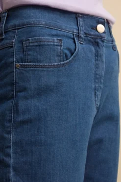 Jeans Straight Cinque Tasche in Cotone - DENIM