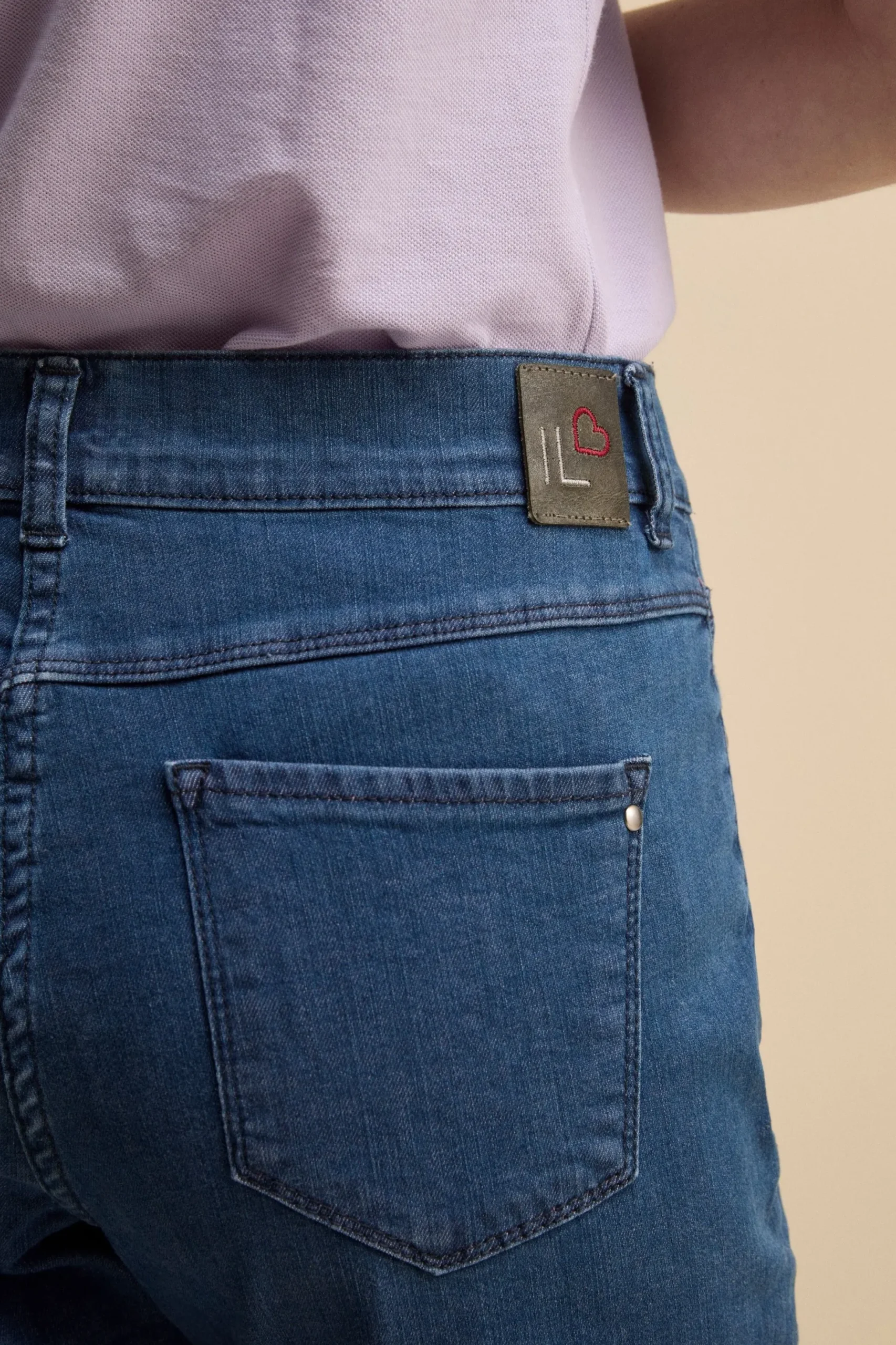 Jeans Straight Cinque Tasche in Cotone - DENIM