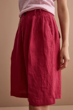 Jorts in Lino con Pinces - BORDEAUX