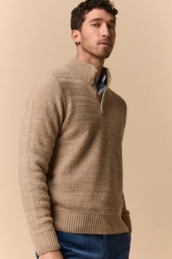 Lupetto con bottoni in Lana Merino Extrafine - BAMBU’