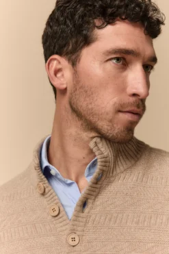 Lupetto con bottoni in Lana Merino Extrafine - BAMBU’