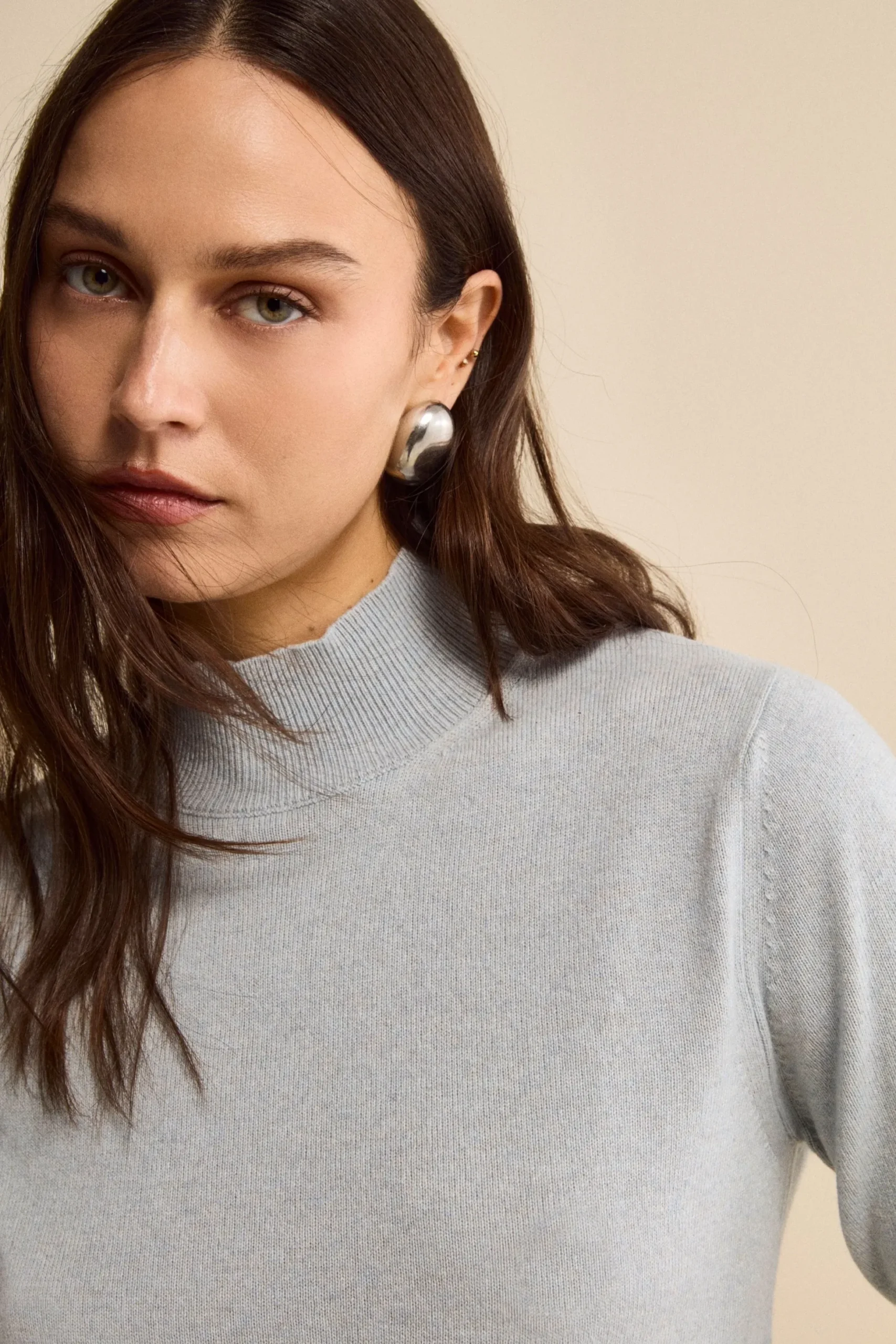 Lupetto in Seta e Cashmere - AZZURRO