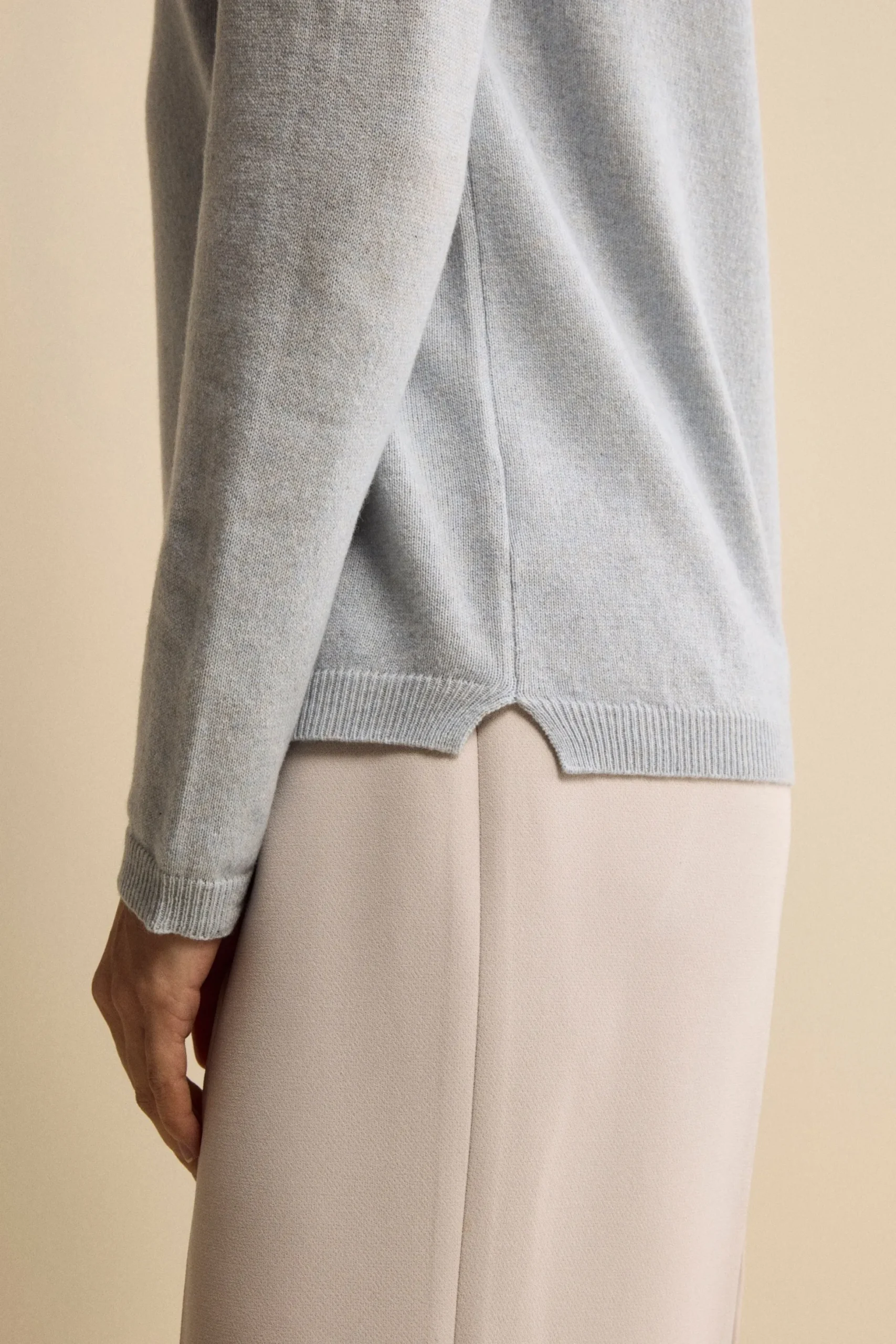 Lupetto in Seta e Cashmere - AZZURRO
