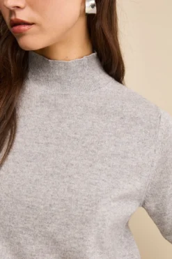 Lupetto in Seta e Cashmere - GRIGIO CHIARO