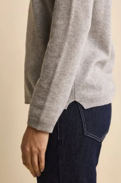 Lupetto in Seta e Cashmere - GRIGIO CHIARO