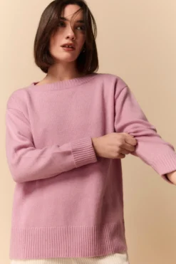 Maglia Barchetta in Cashmere - ROSA