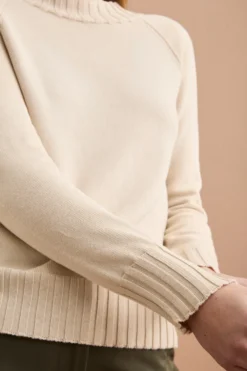 Maglia Barchetta in Cotone con Manica Raglan - VANIGLIA
