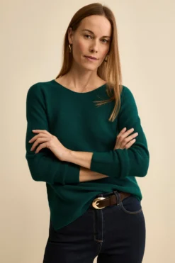 Maglia Barchetta in Lana Merino - VERDE