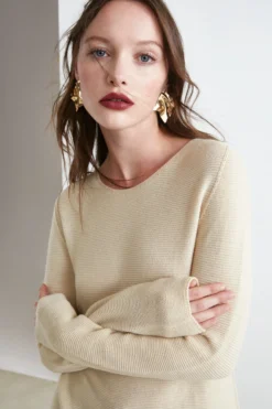 Maglia Barchetta in Lana Merino - VANIGLIA