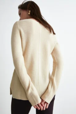 Maglia Barchetta in Lana Merino - VANIGLIA