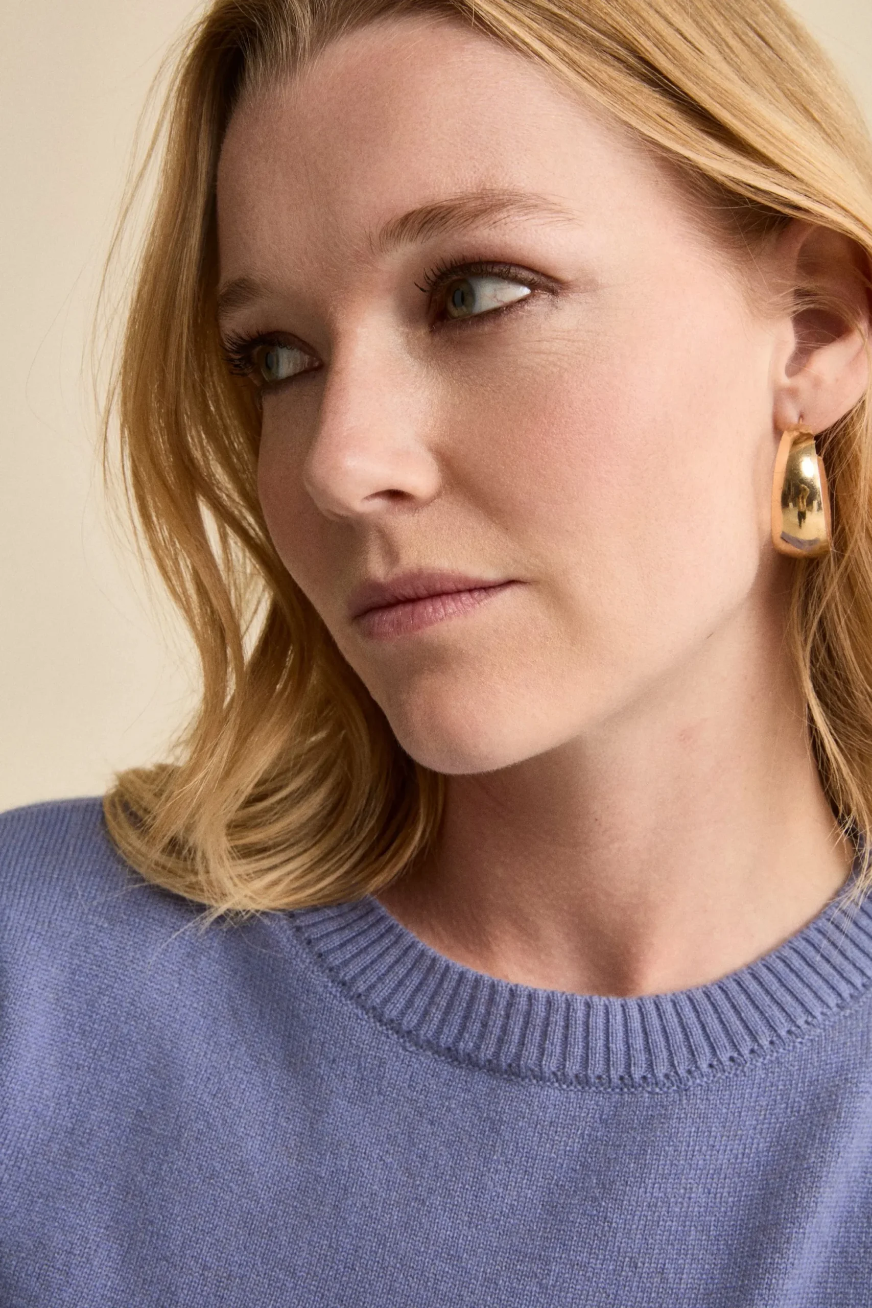 Maglia Barchetta in Puro Cashmere - LAVANDA
