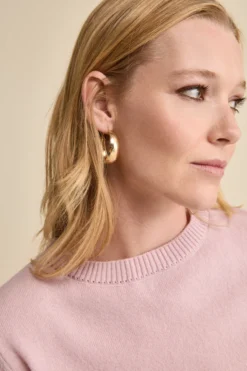 Maglia Barchetta in Puro Cashmere - ROSA