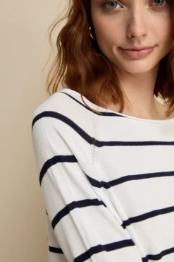 Maglia Barchetta Raglan in Cotone - RIGATO BIANCO/BLU