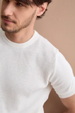 Maglia Casual in Cotone Crêpe - BIANCO