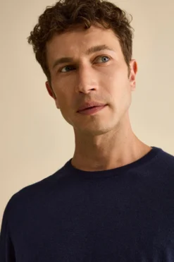 Maglia extrafine in seta e cashmere - BLU NOTTE