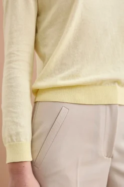 Maglia Girocollo Boxy in Cotone - BURRO