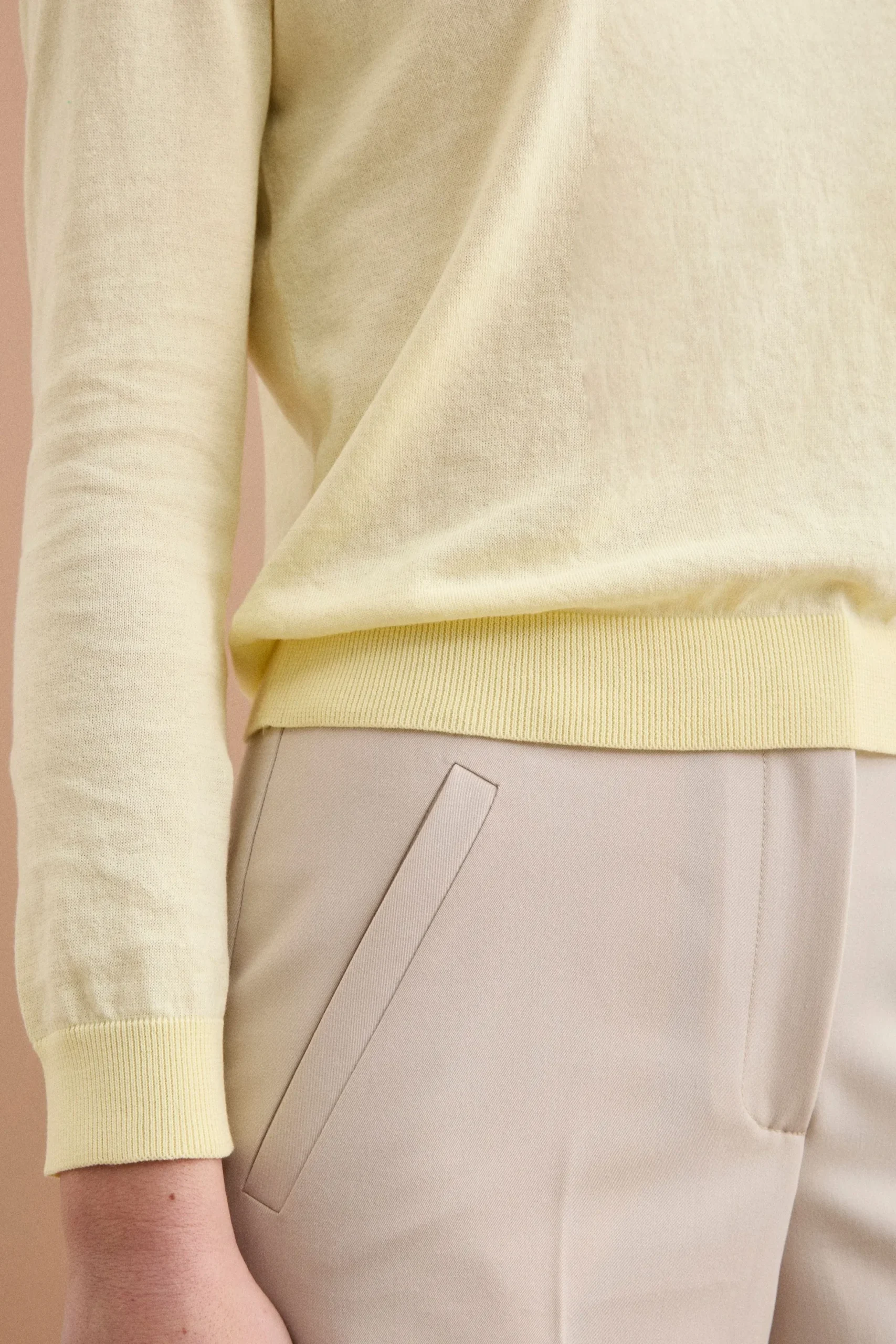 Maglia Girocollo Boxy in Cotone - BURRO