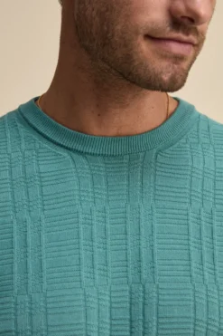 Maglia Girocollo con Crepe in cotone - PAVONE