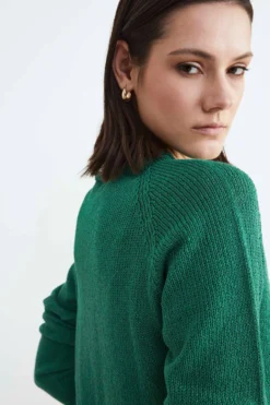 Maglia girocollo donna - VERDE