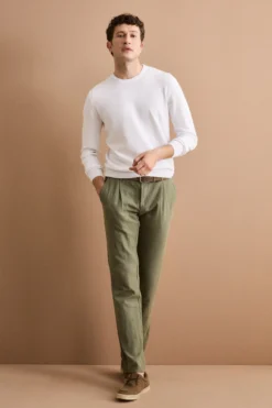 Maglia girocollo in cotone - BIANCO