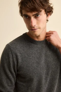 Maglia girocollo in lana - ANTRACITE