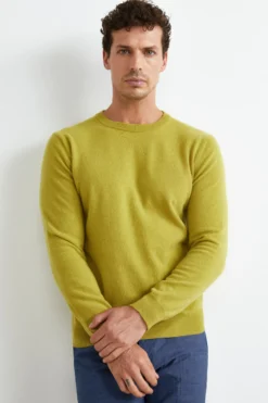 Maglia girocollo in lana - LIME