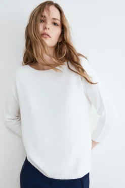 Maglia in cotone colorata - BIANCO