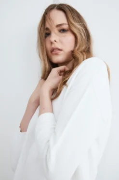 Maglia in cotone colorata - BIANCO