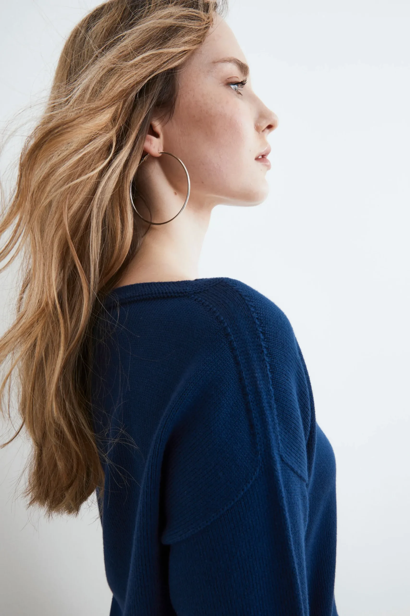 Maglia in cotone colorata - BLU