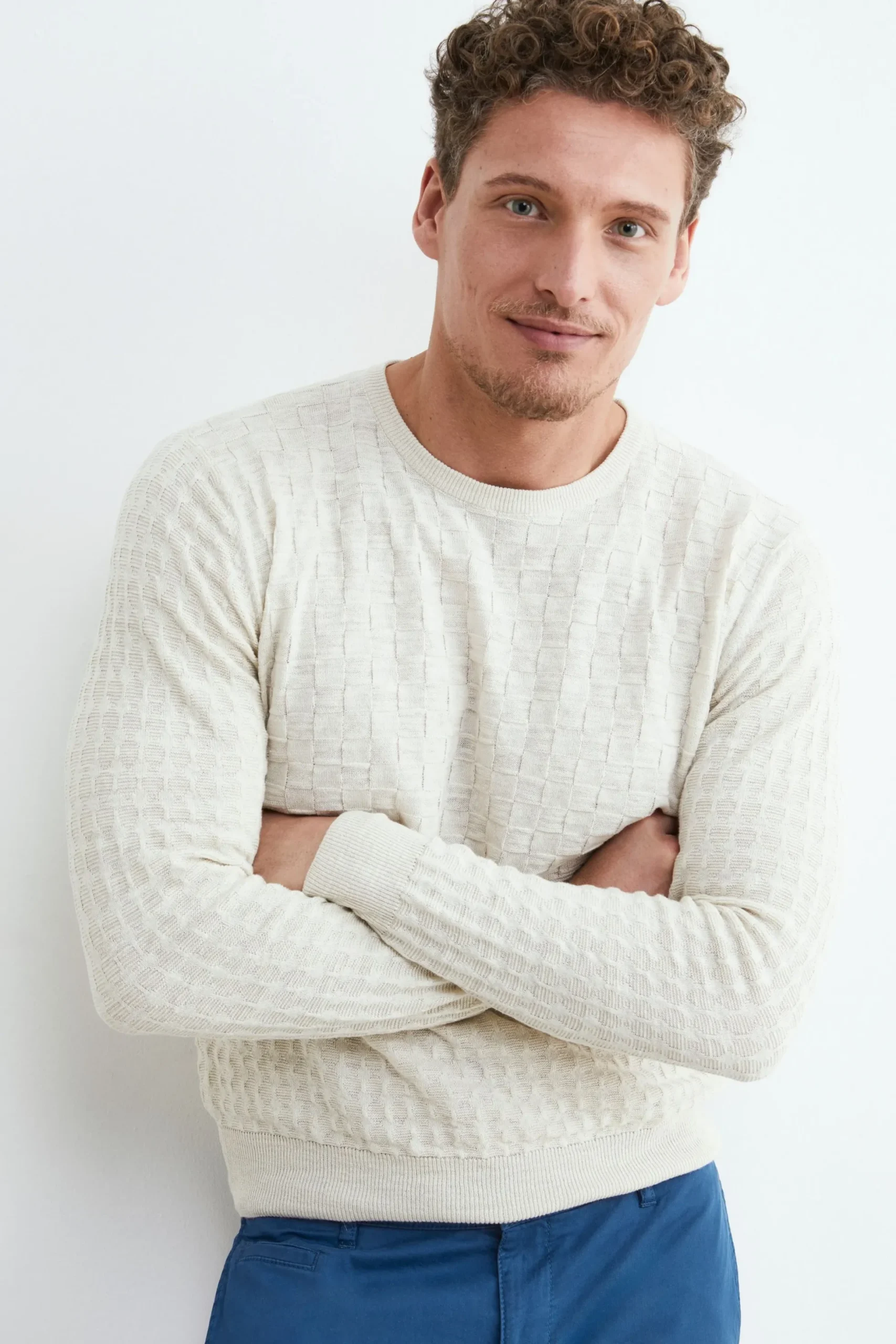 Maglia in cotone uomo - NATURALE