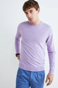 Maglia lana girocollo - GLICINE